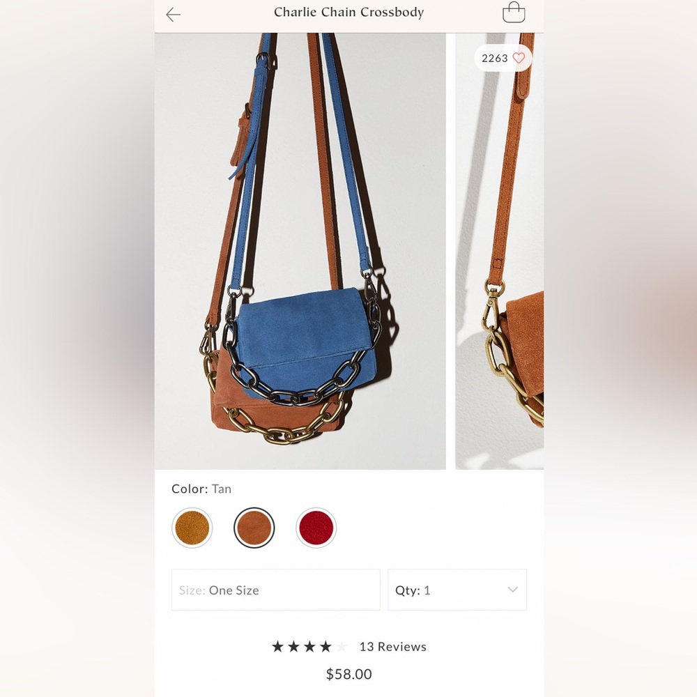 Free People Charlie Chain Crossbody | Color: Black
